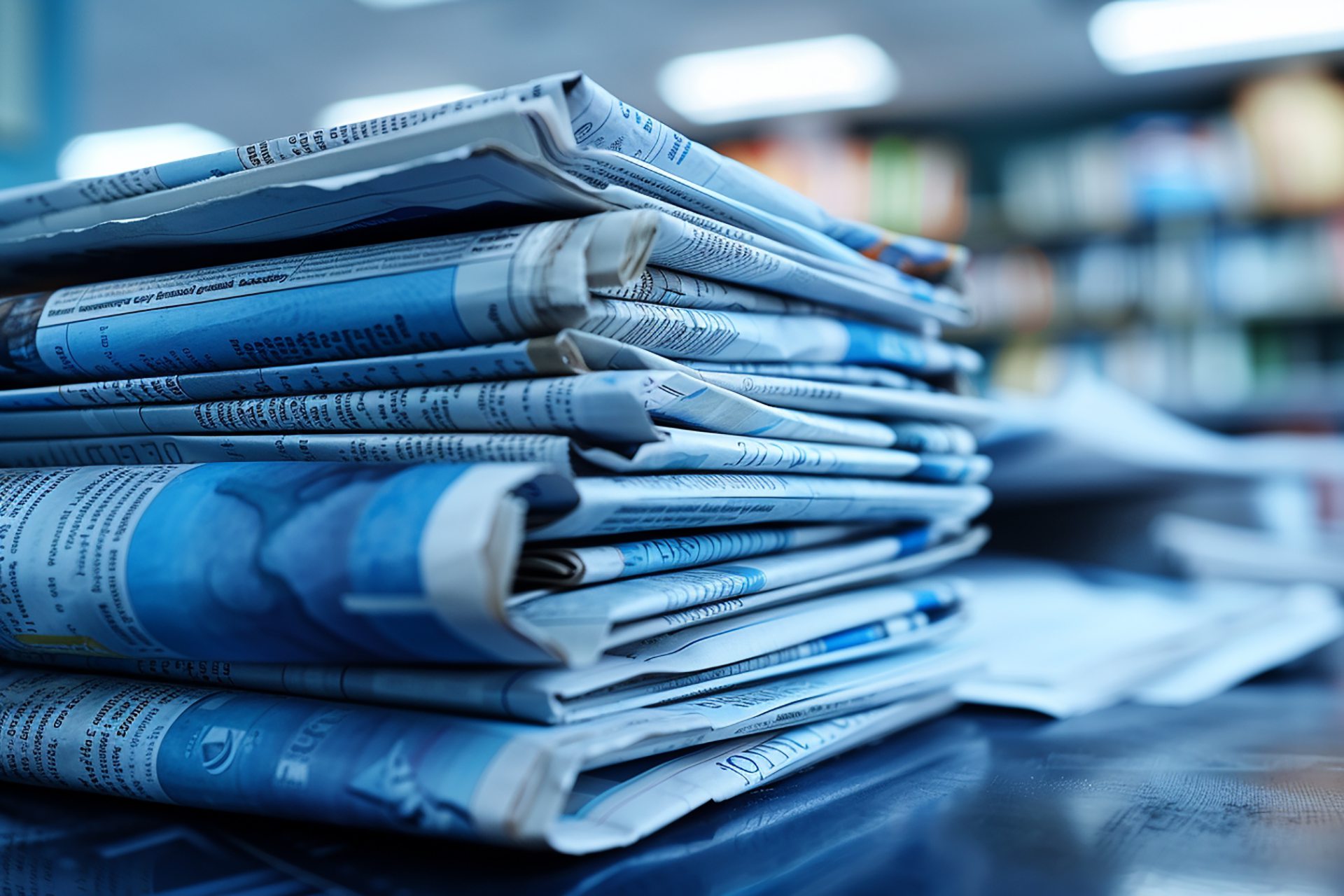 leadong_A_stack_of_newspapers_on_the_table_close-up_shot_depth__e82565a7-167f-4ad0-94d0-b16ec2c5aac7